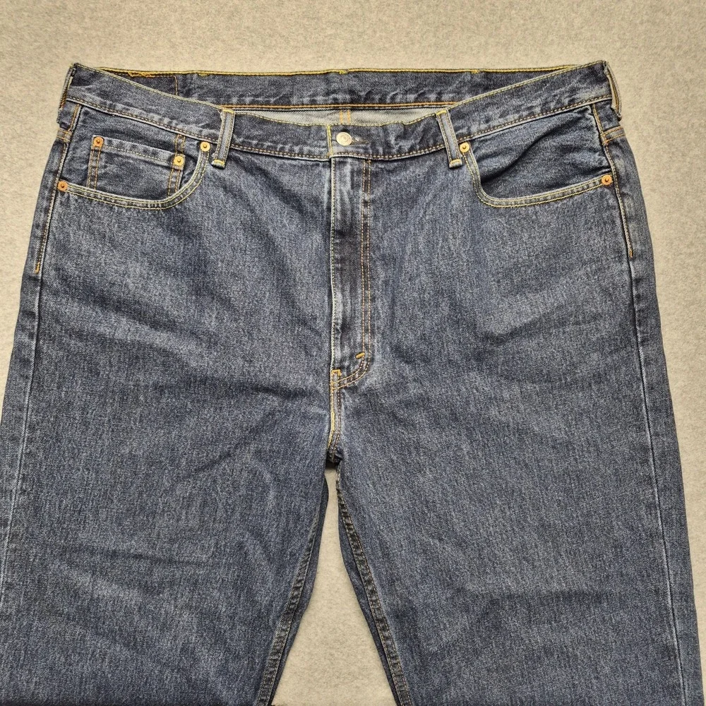 Levi's 505 Jeans Mens 44x29 Dark Wash Straight Leg Classic Denim Regular Fit